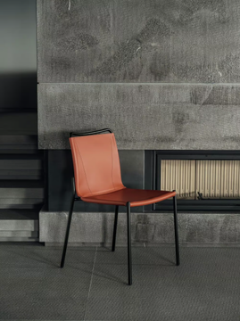 SHAPE - Tanned leather chair by Bontempi Casa - view 3